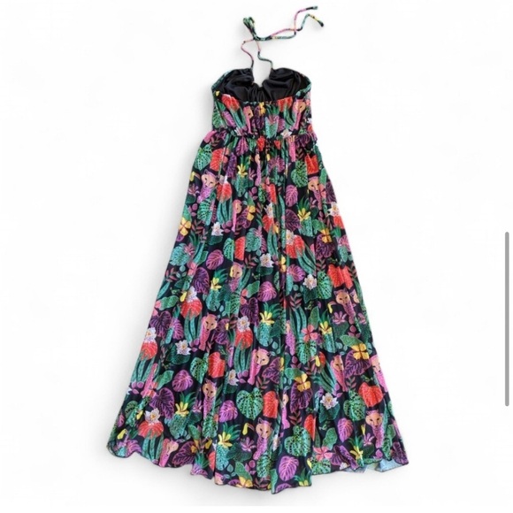 BETSEY JOHNSON Toucans & Leopards Fine
Mesh Maxi Halter Dress fairy - Picture 6 of 15